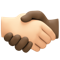Handshake- Light Skin Tone- Dark Skin Tone emoji on Facebook
